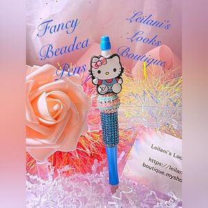 Fancy beaded pen/fancy pen/Hello kitty focal bead/gift ideas